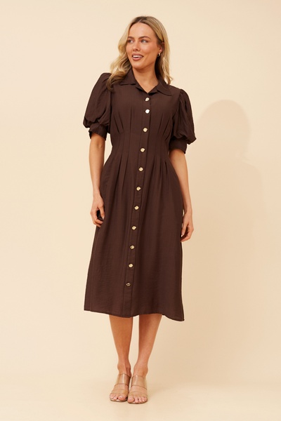 ELANEY SOLID MIDI DRESS
