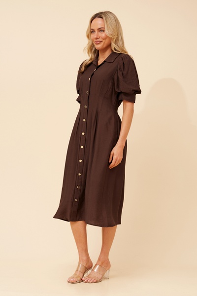 ELANEY SOLID MIDI DRESS