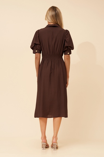 ELANEY SOLID MIDI DRESS