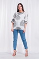 Elbow sleeve printed top