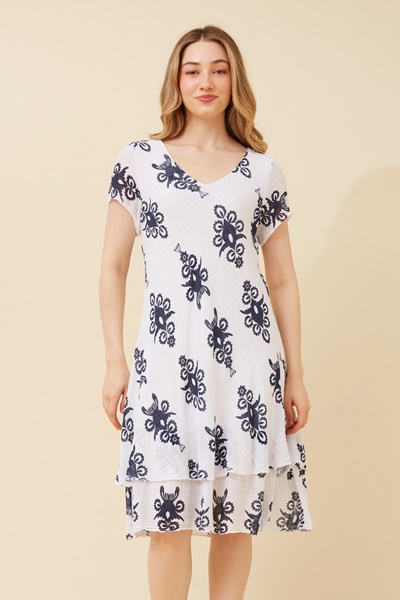 ELECTRA ABSTRACT PRINT DRESS