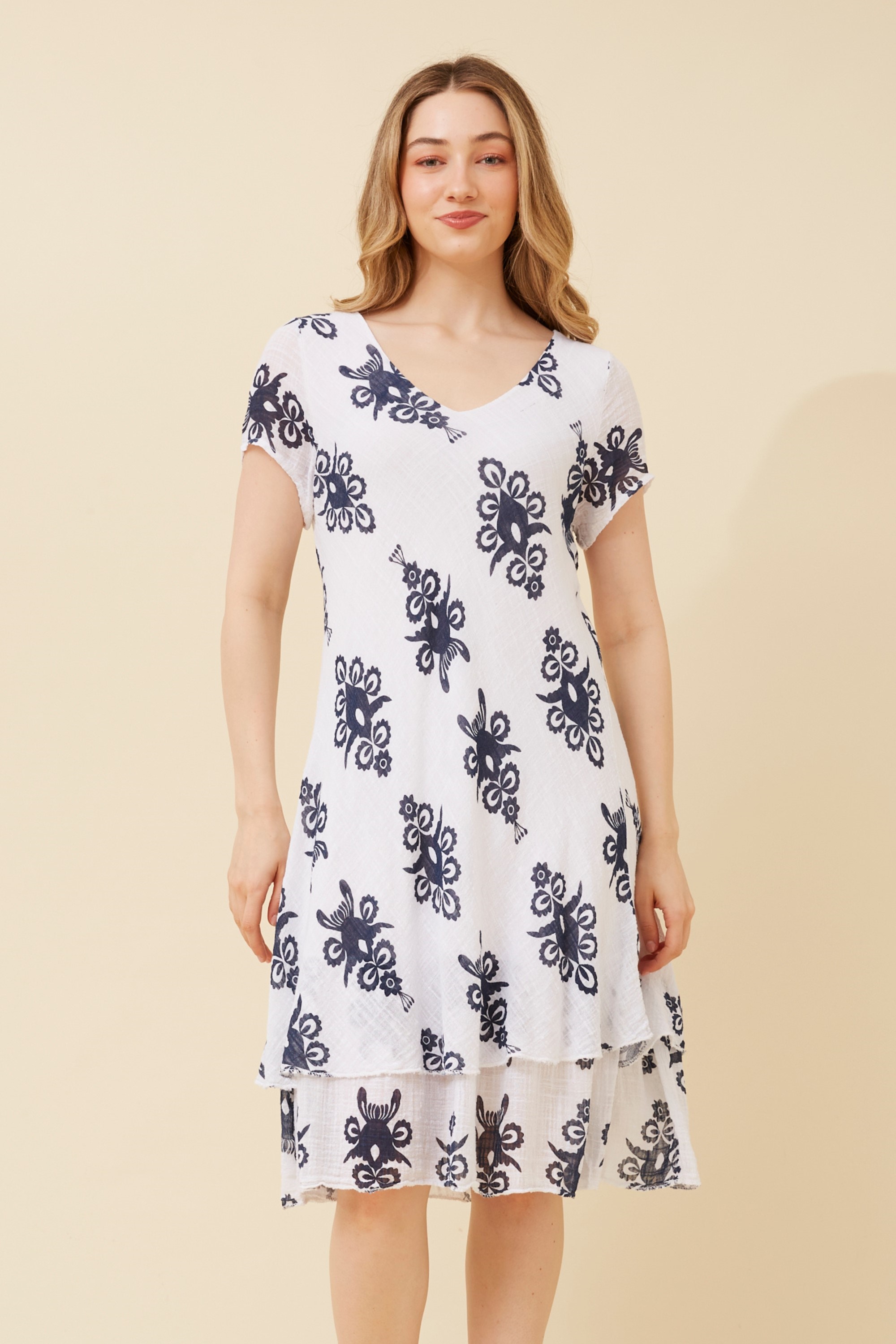 ELECTRA ABSTRACT PRINT DRESS