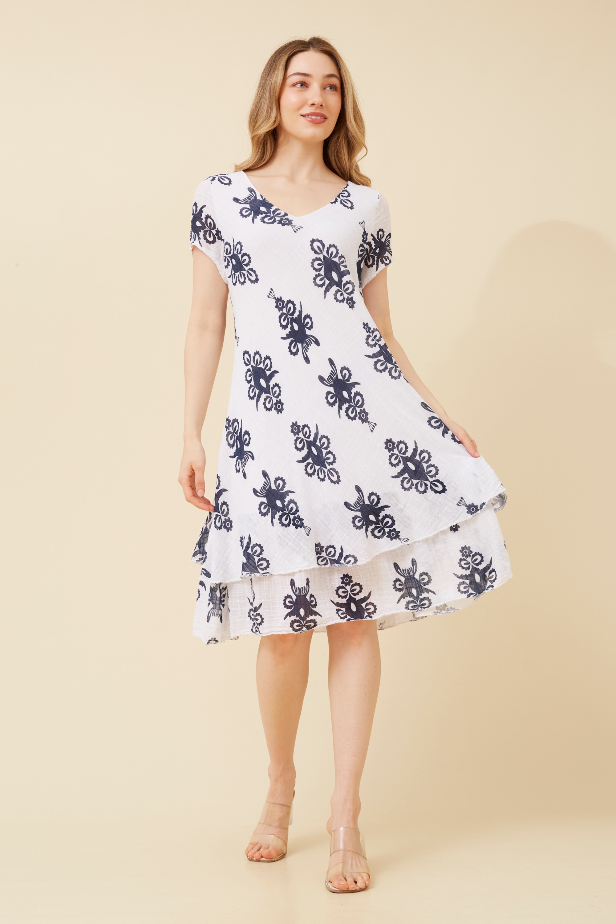 ELECTRA ABSTRACT PRINT DRESS