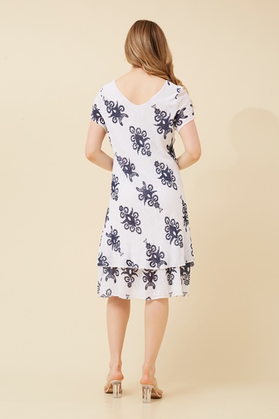 ELECTRA ABSTRACT PRINT DRESS