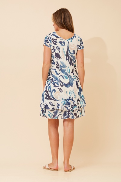 ELECTRA LEAF PRINT DRESS