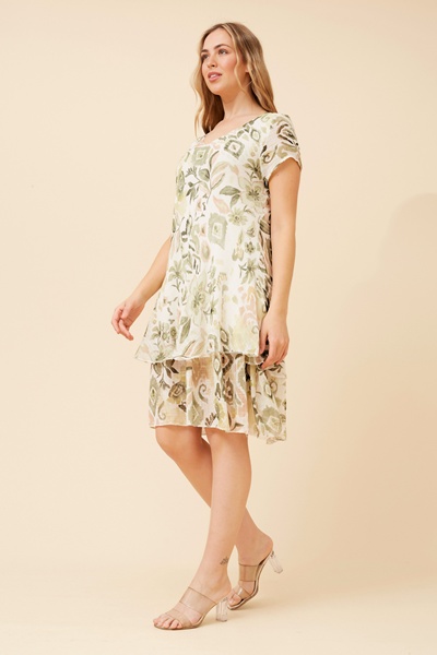 ELECTRA LEAF PRINT DRESS
