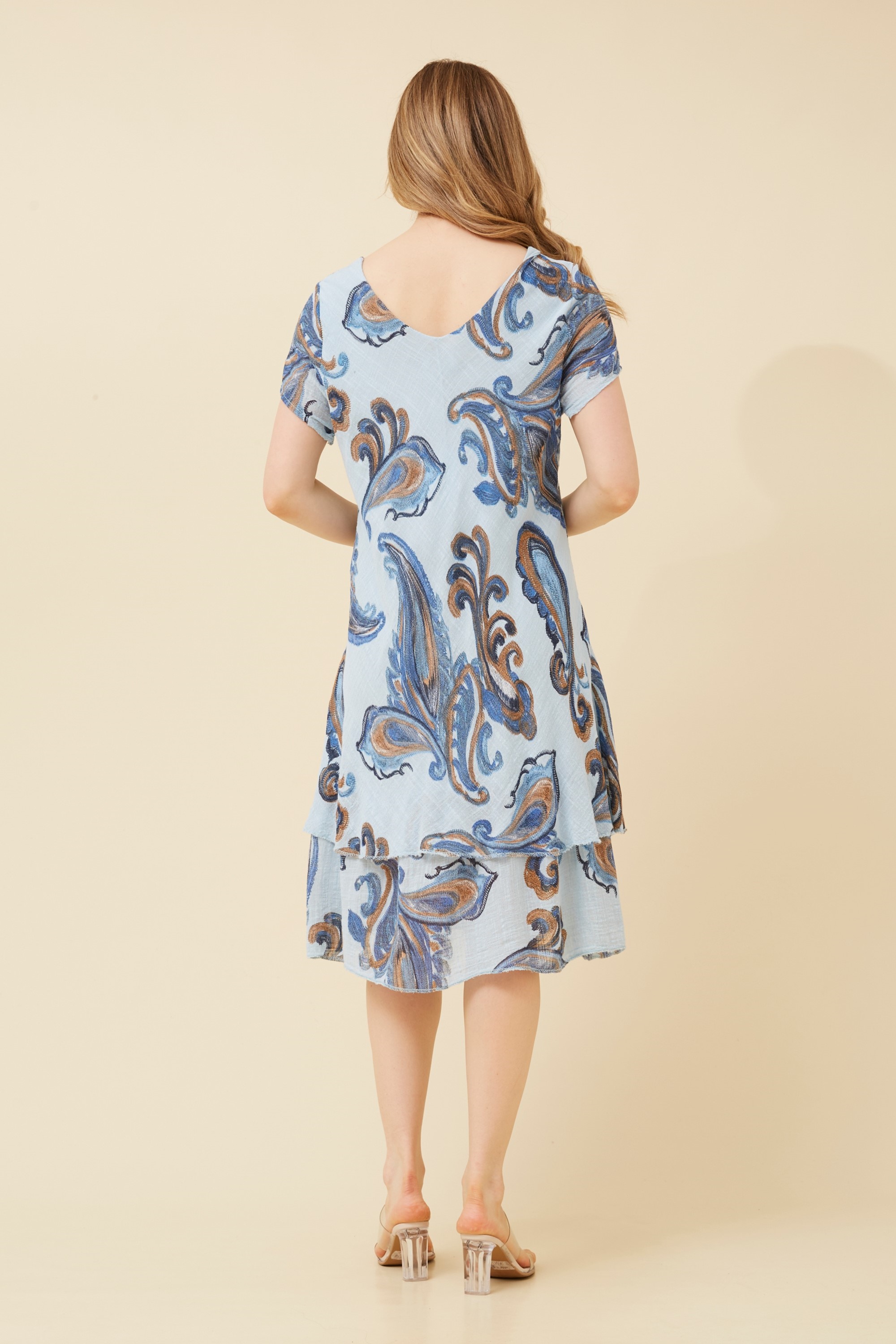 ELECTRA PAISLEY PRINT DRESS