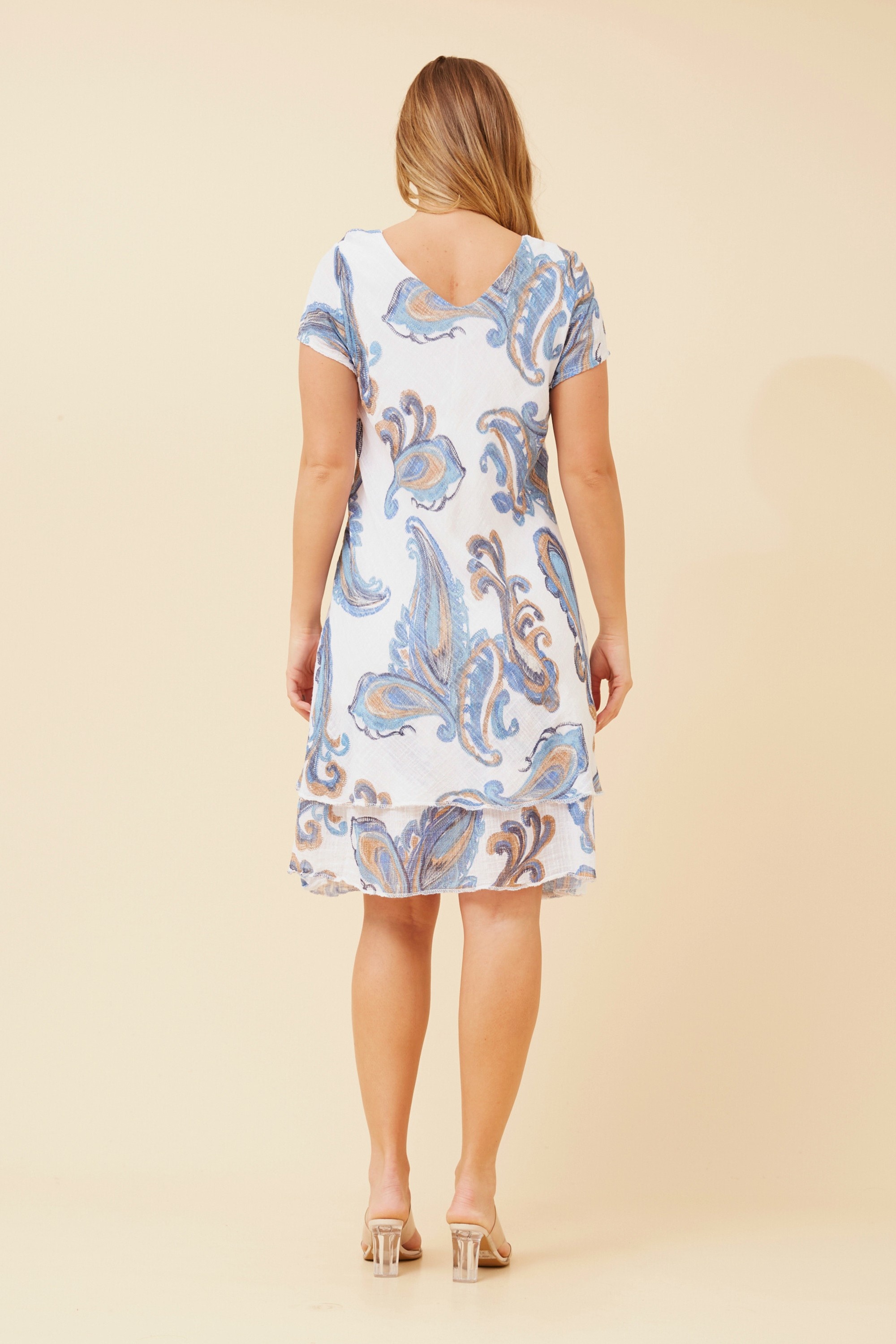ELECTRA PAISLEY PRINT DRESS