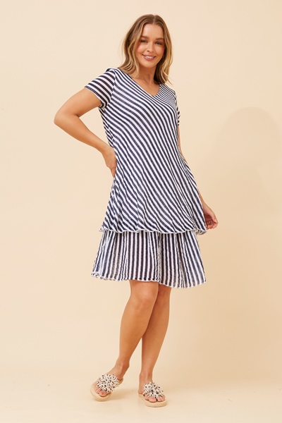 ELECTRA STRIPE PRINT DRESS