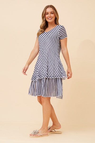 ELECTRA STRIPE PRINT DRESS
