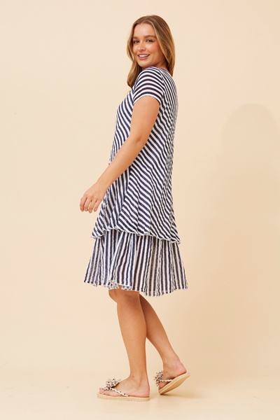 ELECTRA STRIPE PRINT DRESS