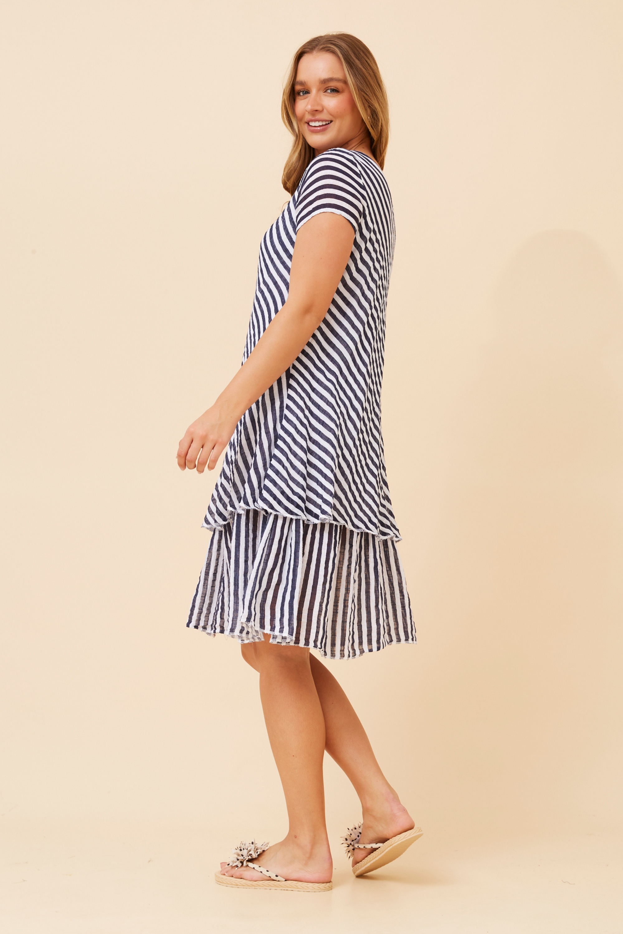 ELECTRA STRIPE PRINT DRESS
