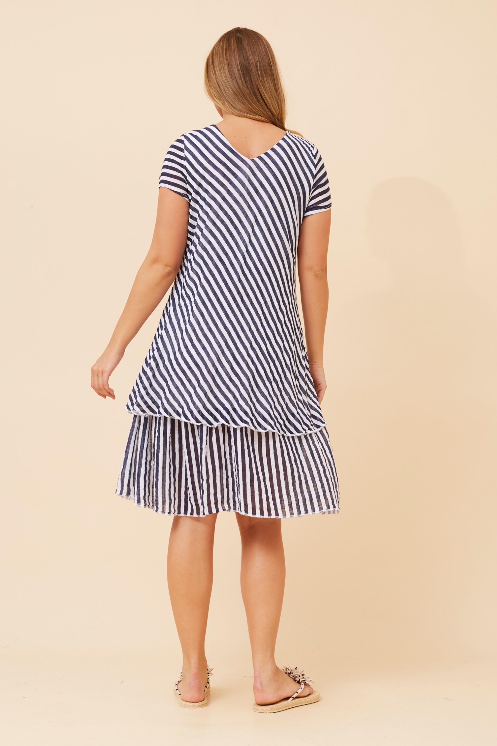 ELECTRA STRIPE PRINT DRESS