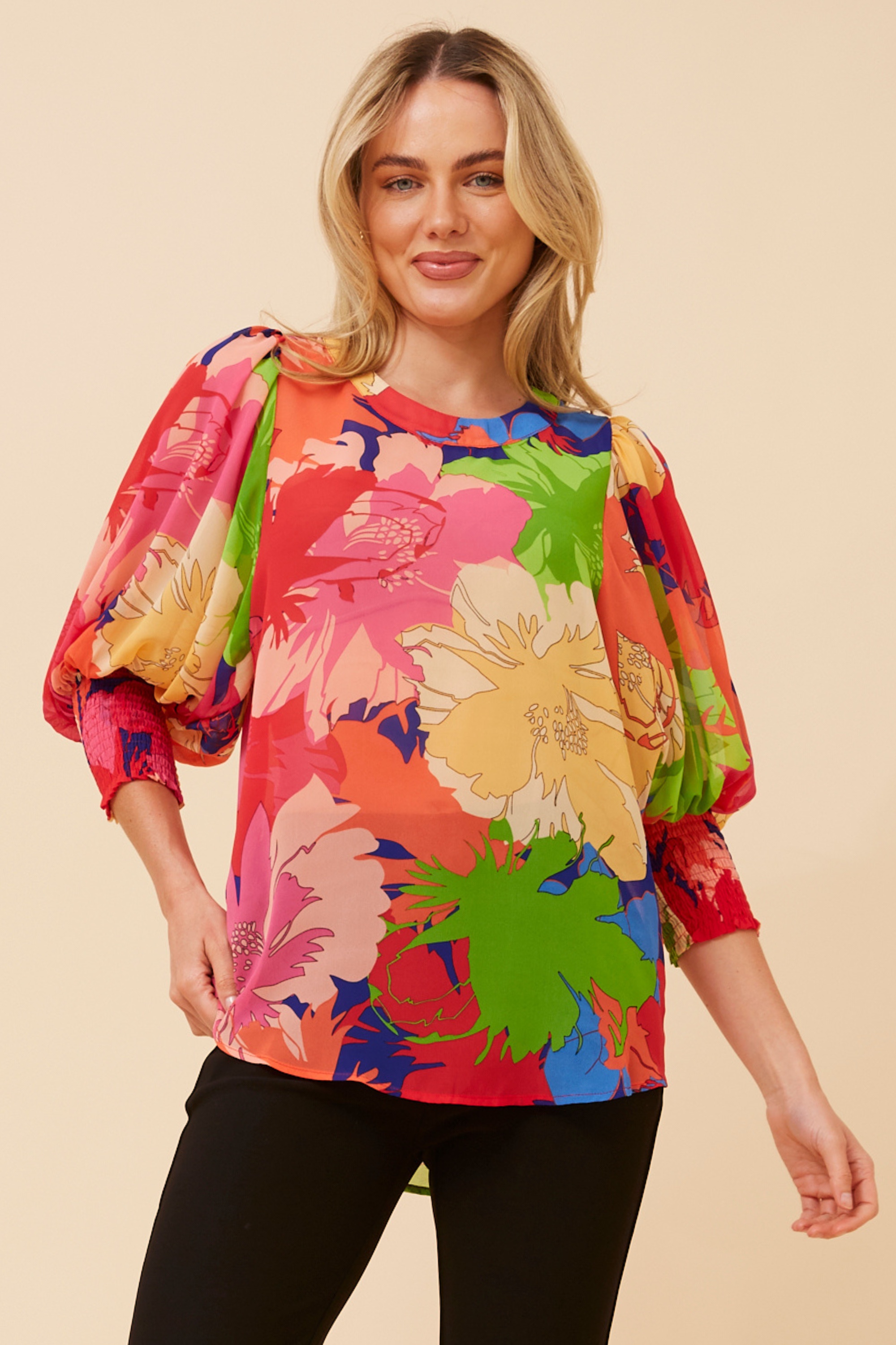 ELEGANT ABSTRACT PRINT TOP