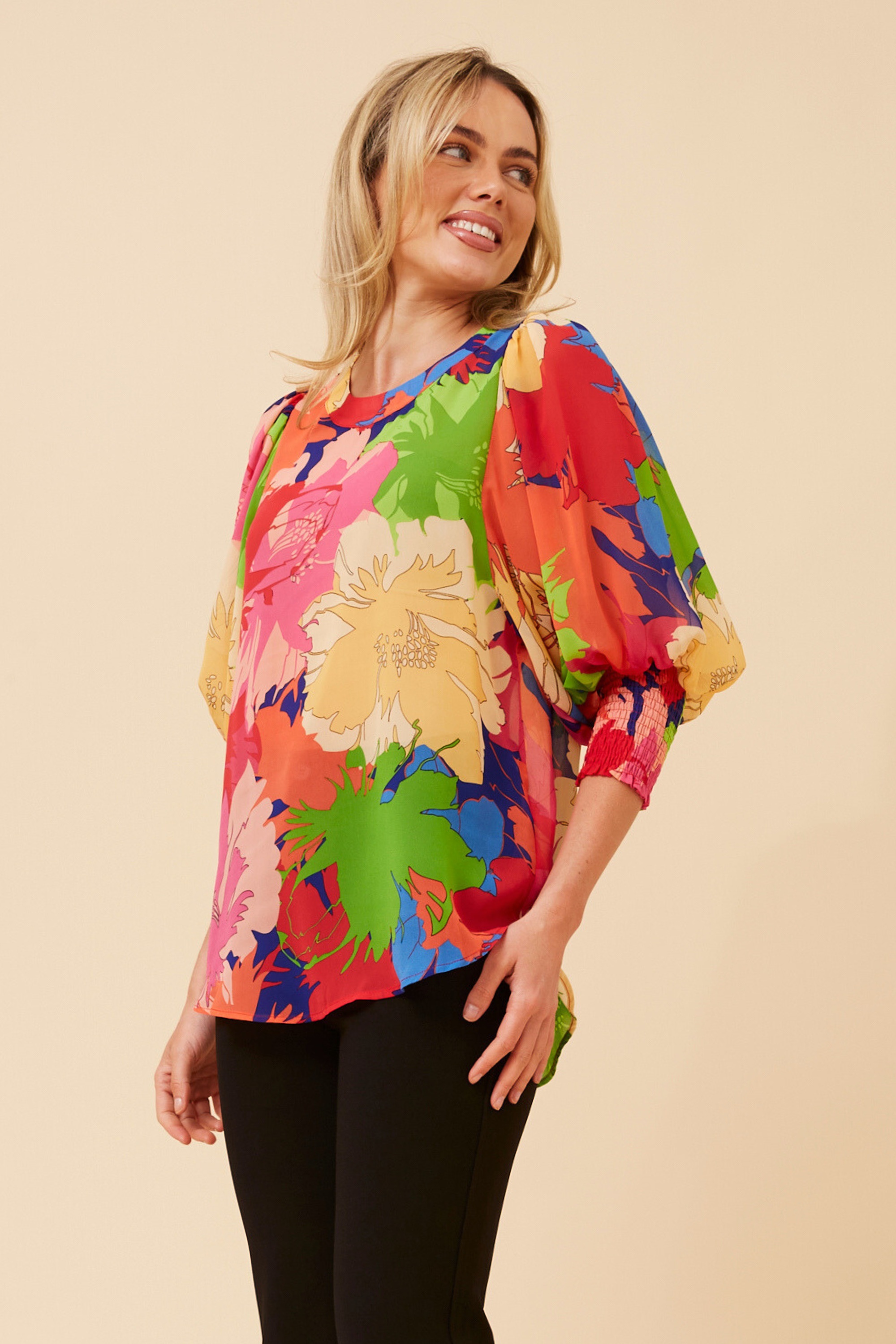 ELEGANT ABSTRACT PRINT TOP