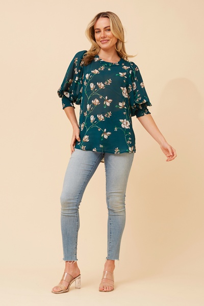ELEGANT FLORAL PRINT TOP