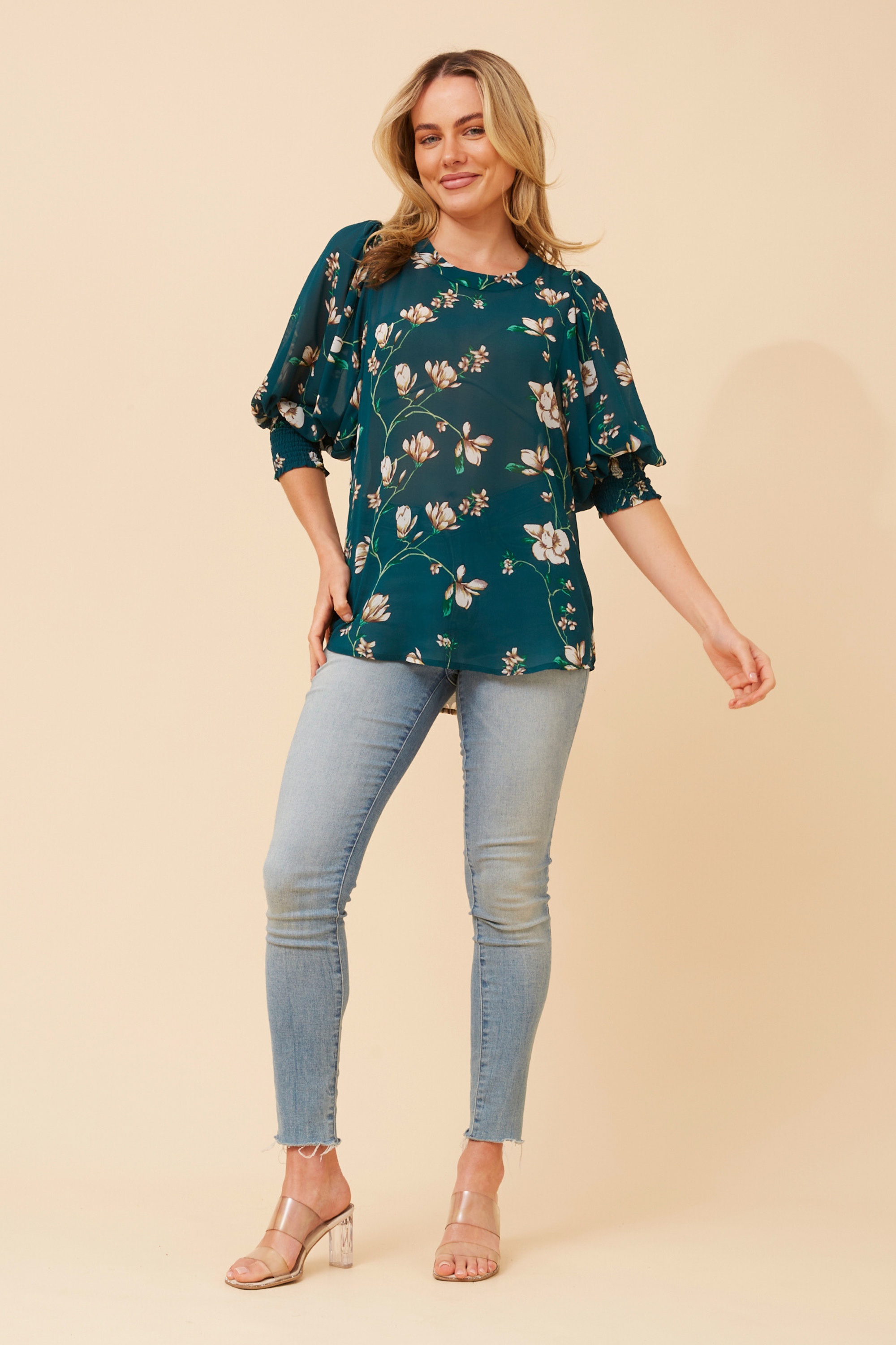 ELEGANT FLORAL PRINT TOP