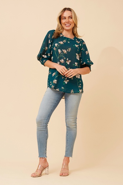 ELEGANT FLORAL PRINT TOP