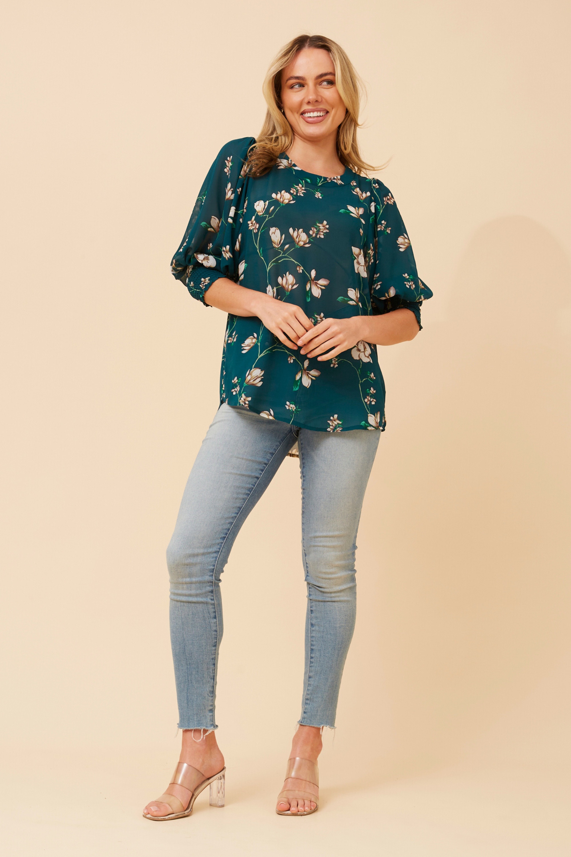 ELEGANT FLORAL PRINT TOP