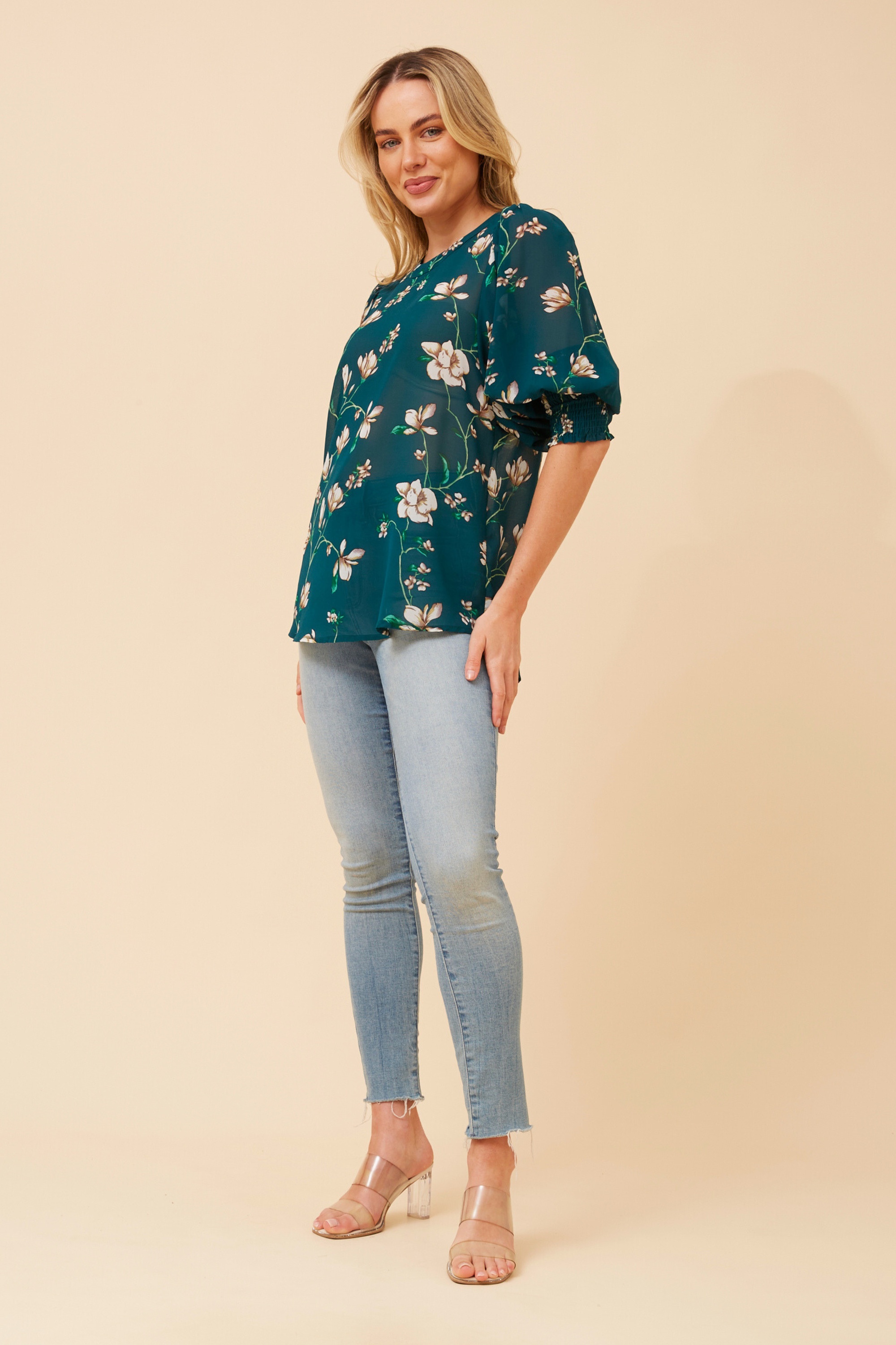 ELEGANT FLORAL PRINT TOP