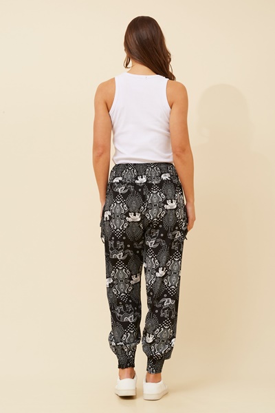 ELEPHANT PRINT HAREM PANTS