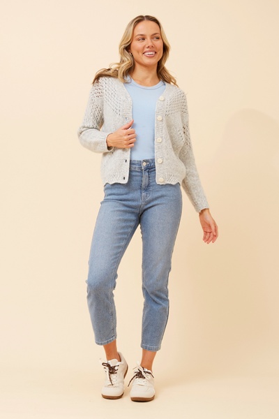 ELIDI SOLID KNIT CARDIGAN