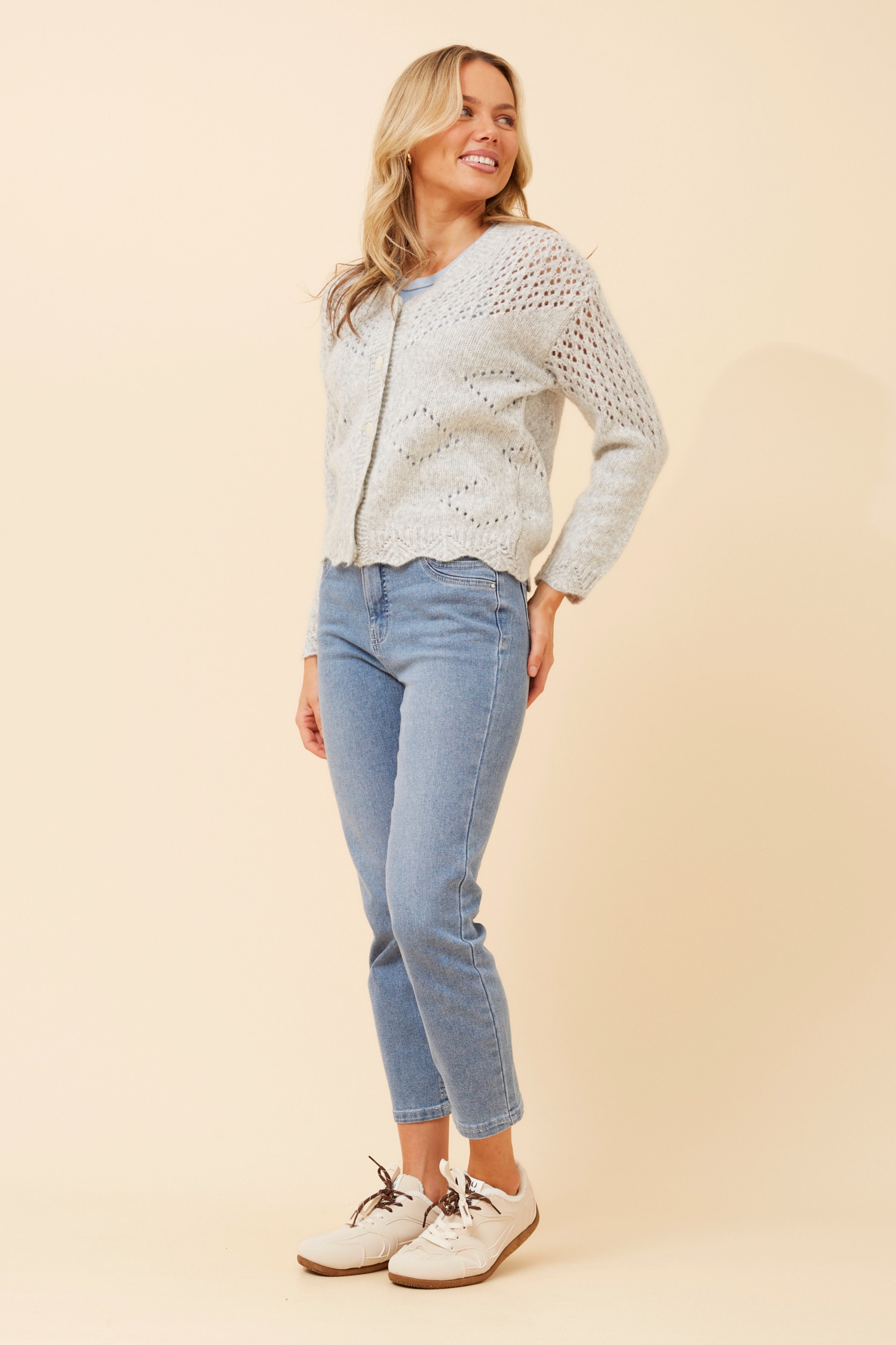 ELIDI SOLID KNIT CARDIGAN