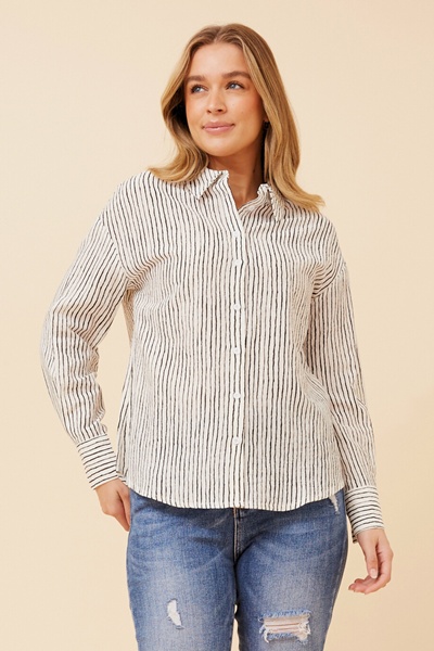 ELINDA STRIPE PRINT SHIRT