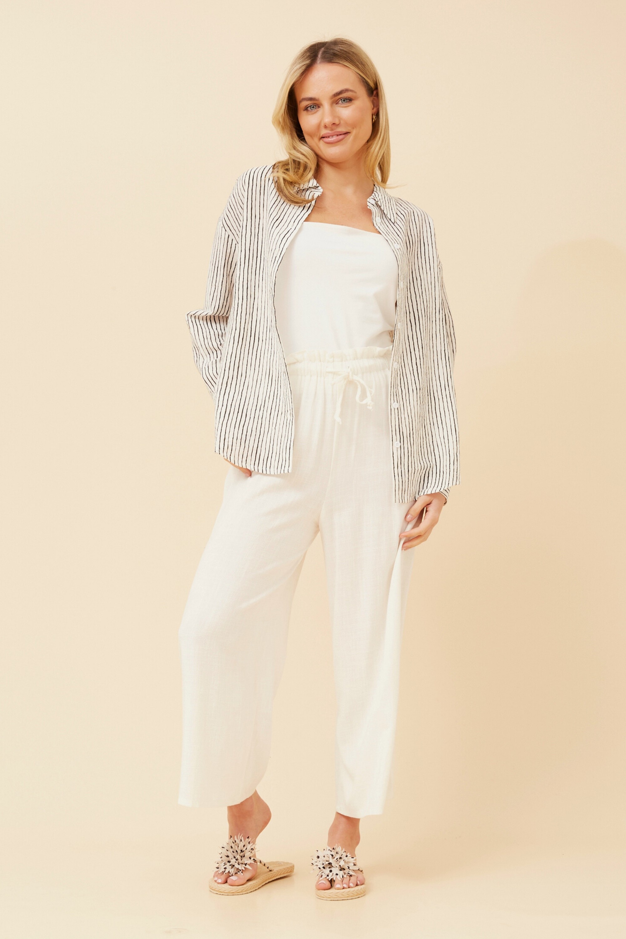 ELINDA STRIPE PRINT SHIRT