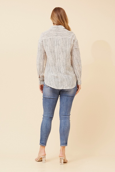 ELINDA STRIPE PRINT SHIRT