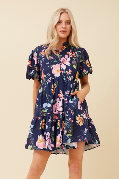 ELINE FLORAL SHORT DRESS