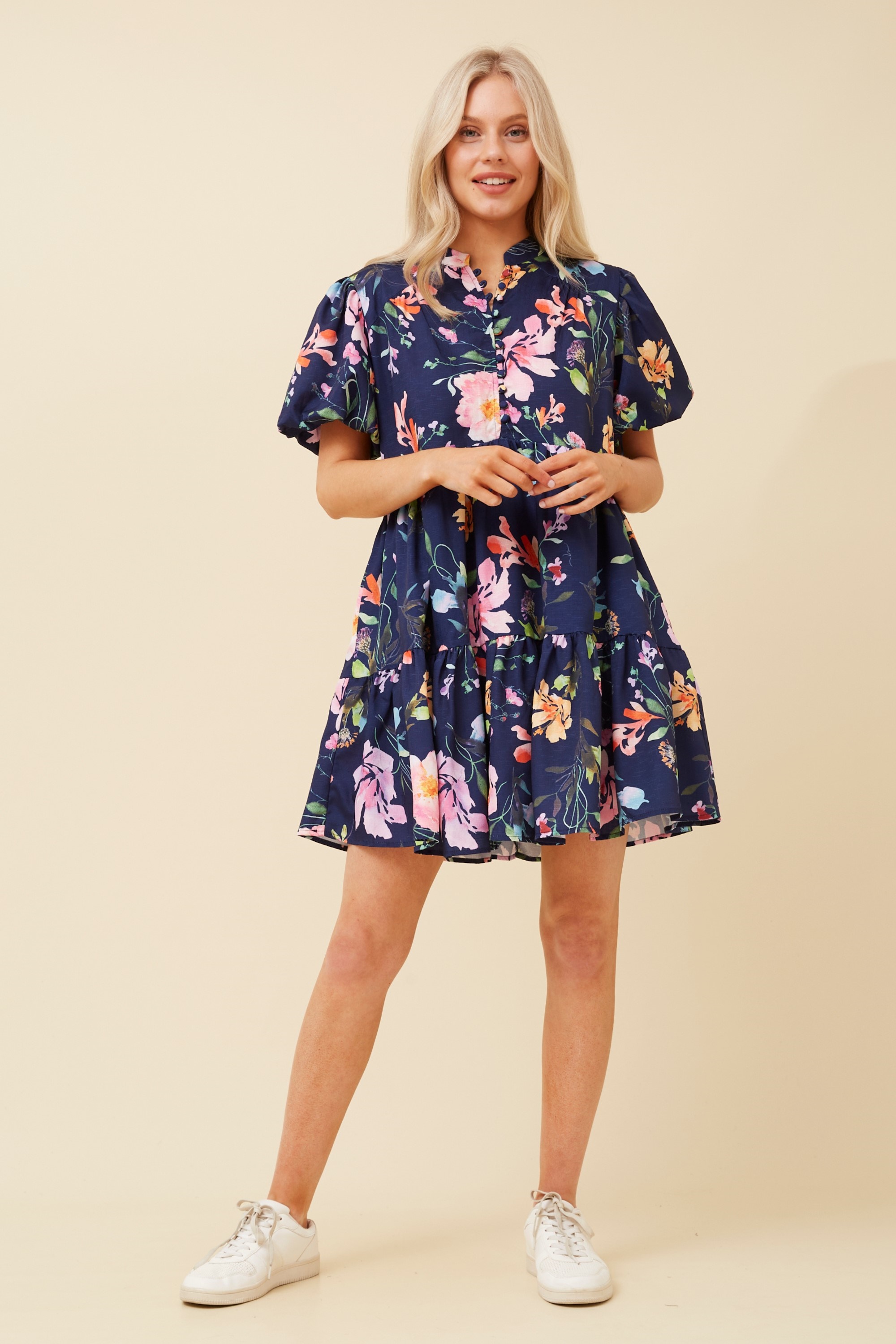 ELINE FLORAL SHORT DRESS