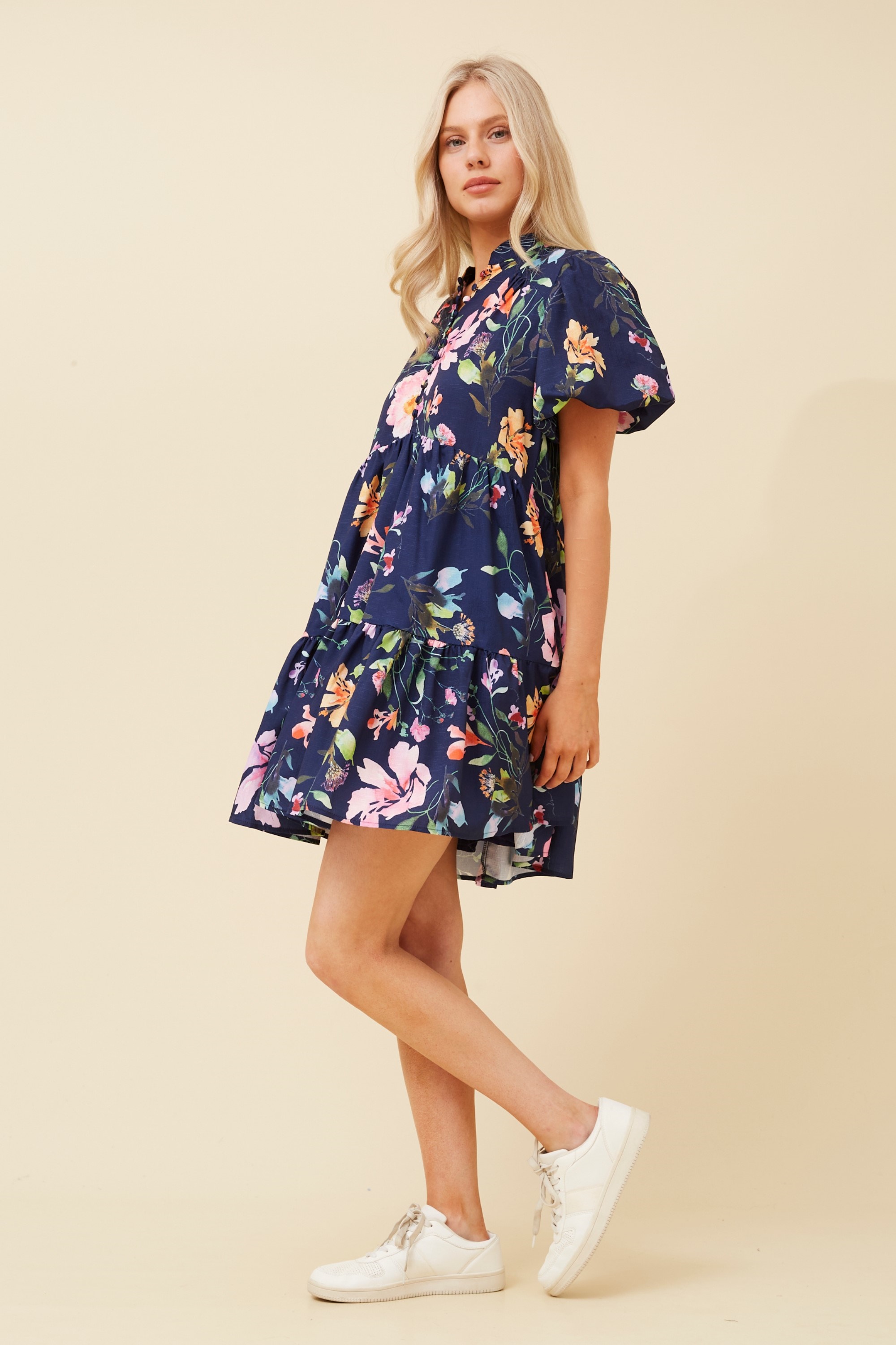 ELINE FLORAL SHORT DRESS