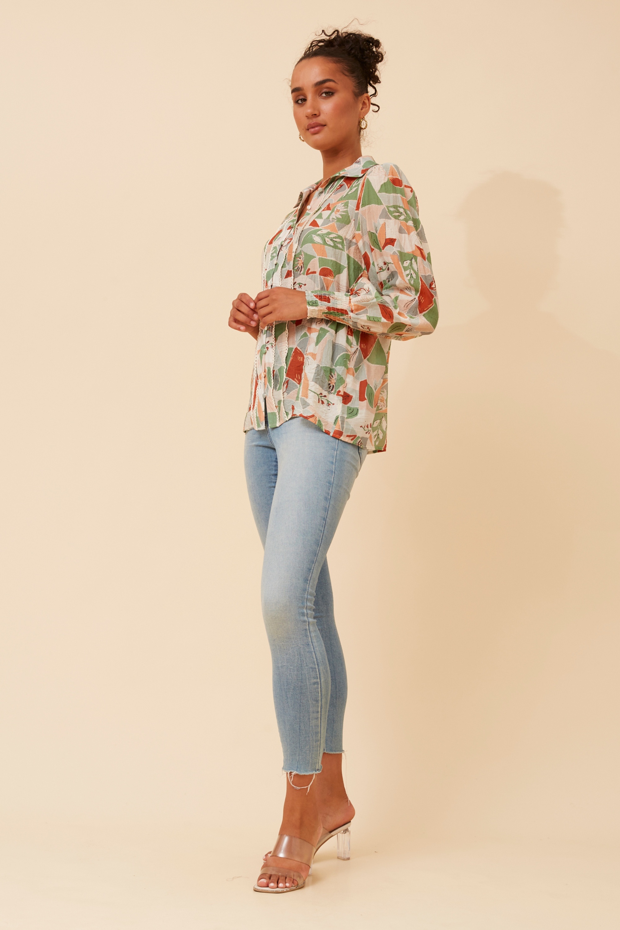ELKE ABSTRACT PRINT BLOUSE