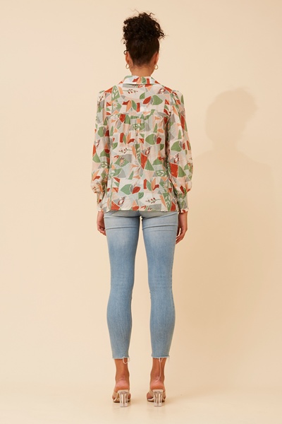 ELKE ABSTRACT PRINT BLOUSE