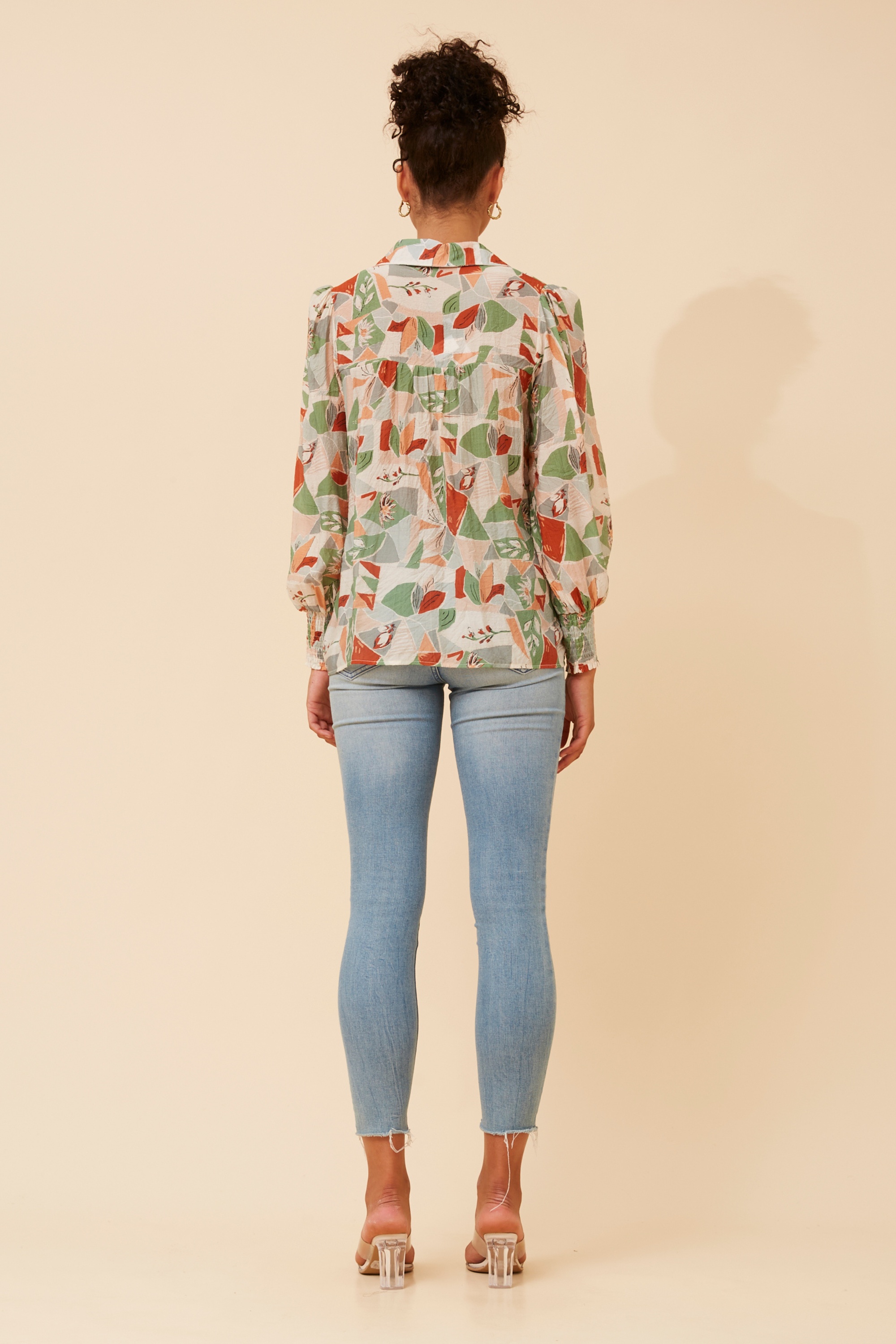 ELKE ABSTRACT PRINT BLOUSE