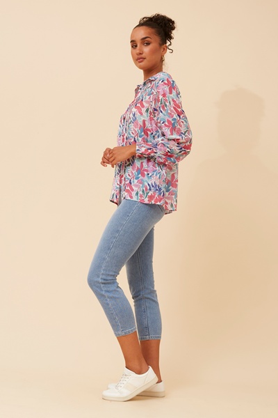 ELKE LEAF PRINT SHIRT