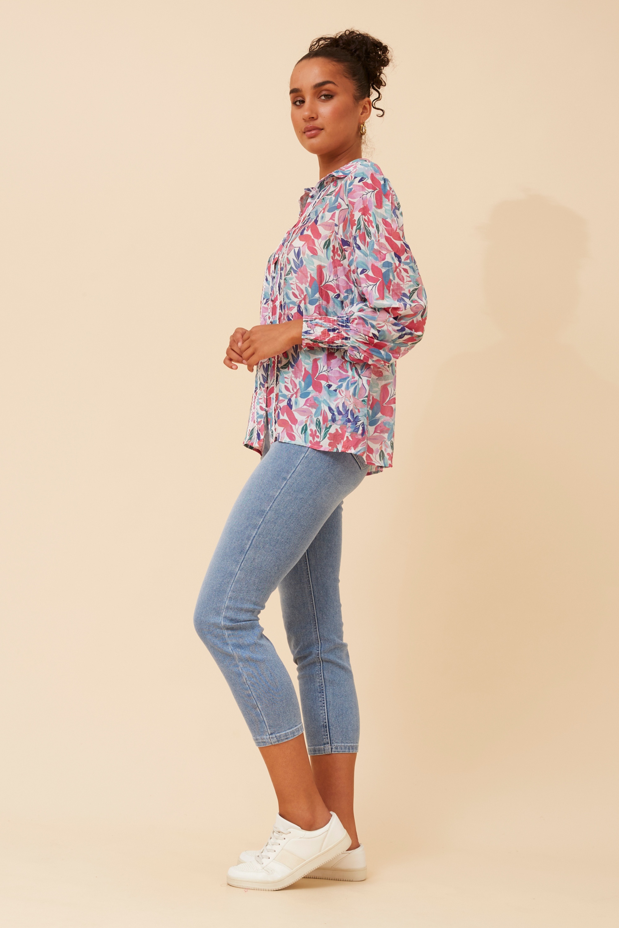 ELKE LEAF PRINT SHIRT