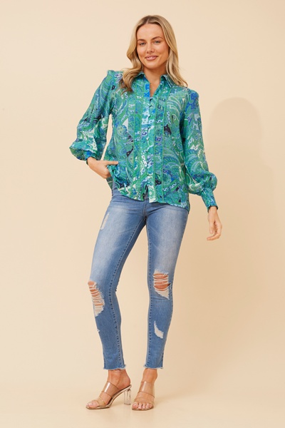 ELKE PAISLEY PRINT SHIRT