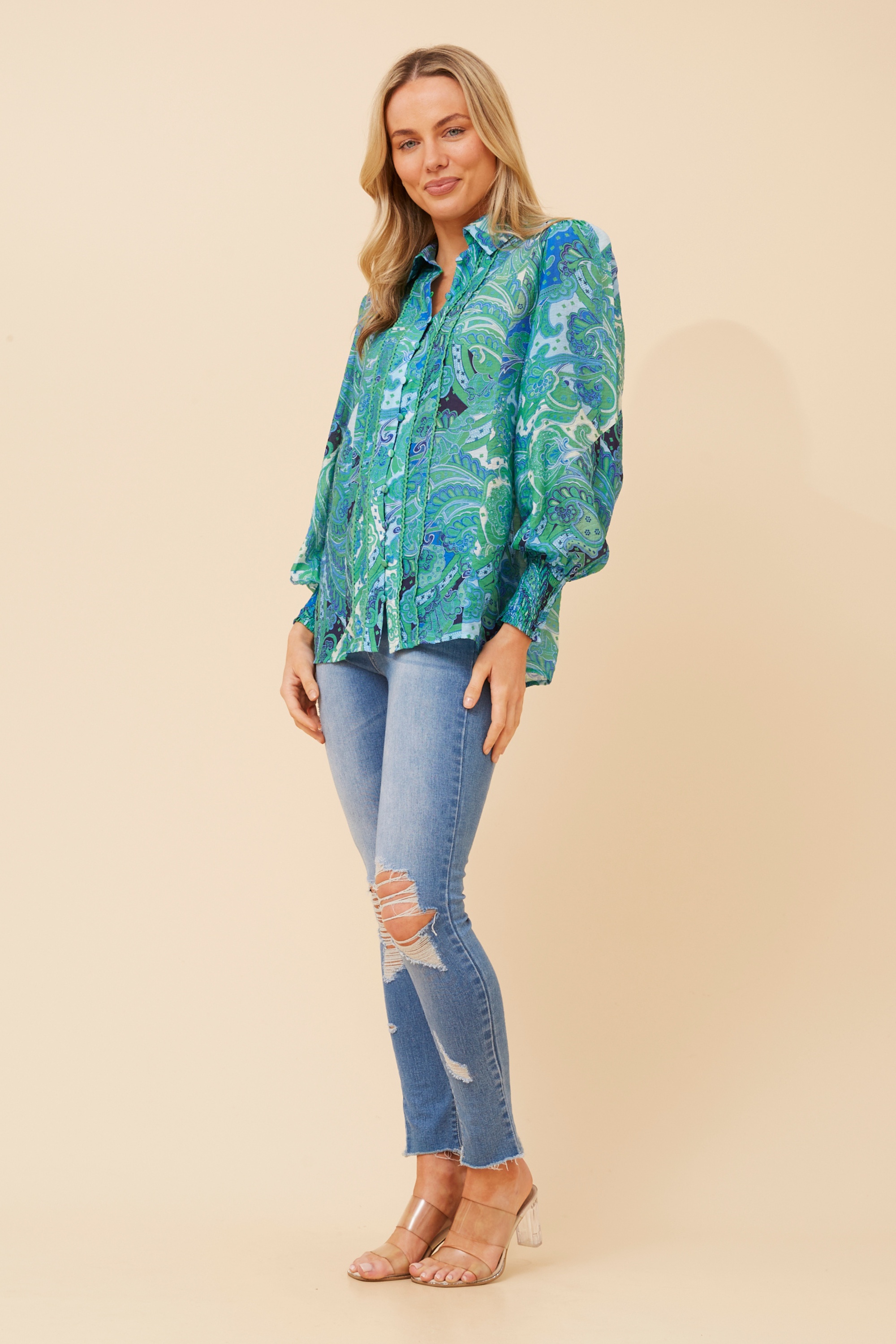 ELKE PAISLEY PRINT SHIRT