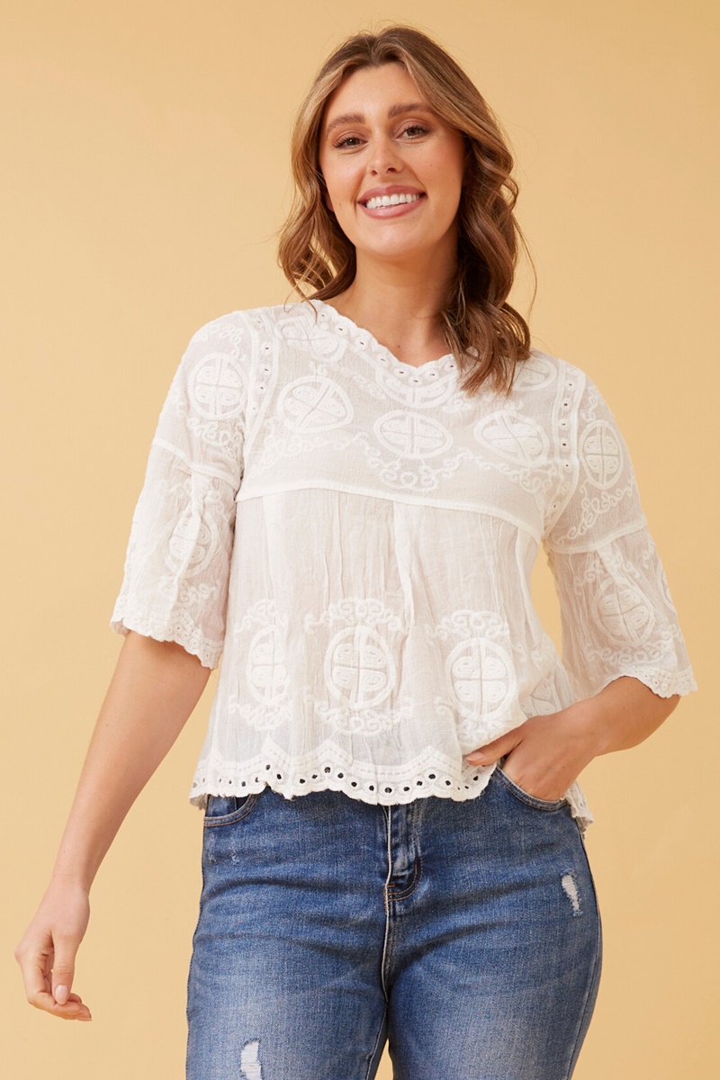 ELLIOT EMBROIDERED TOP