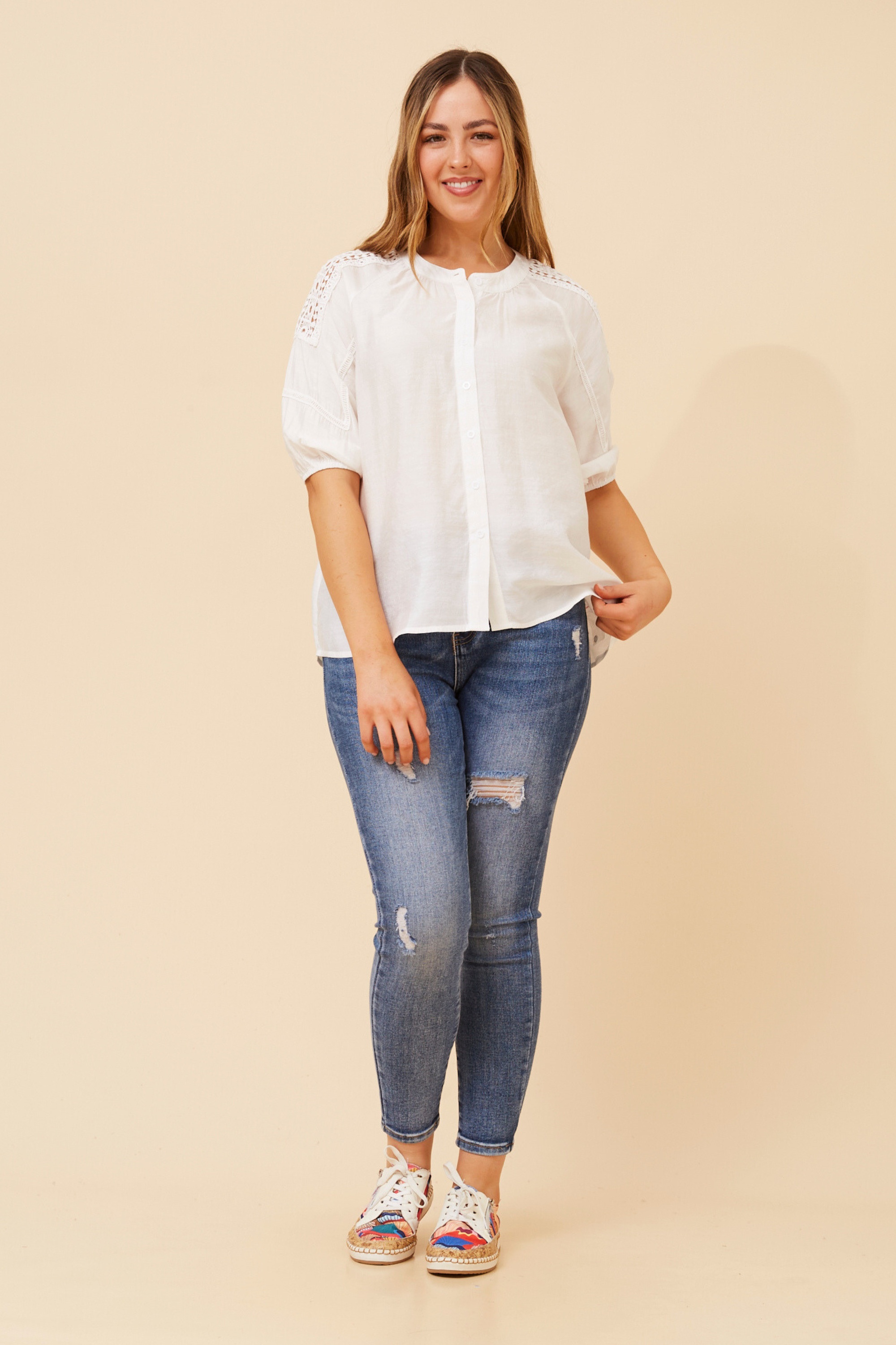 ELSPETH LACE TOP