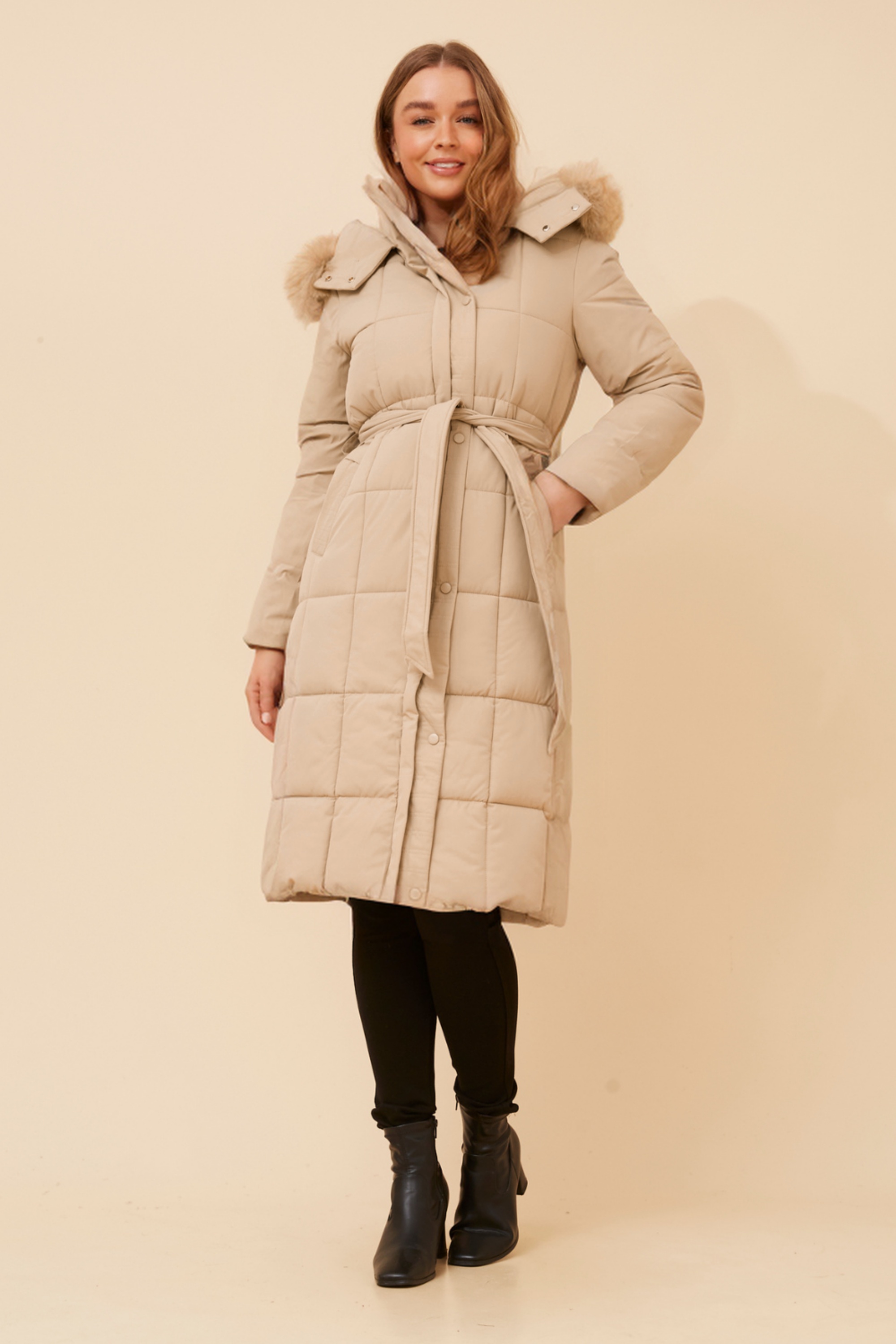 ELVERA SOLID PUFFER COAT