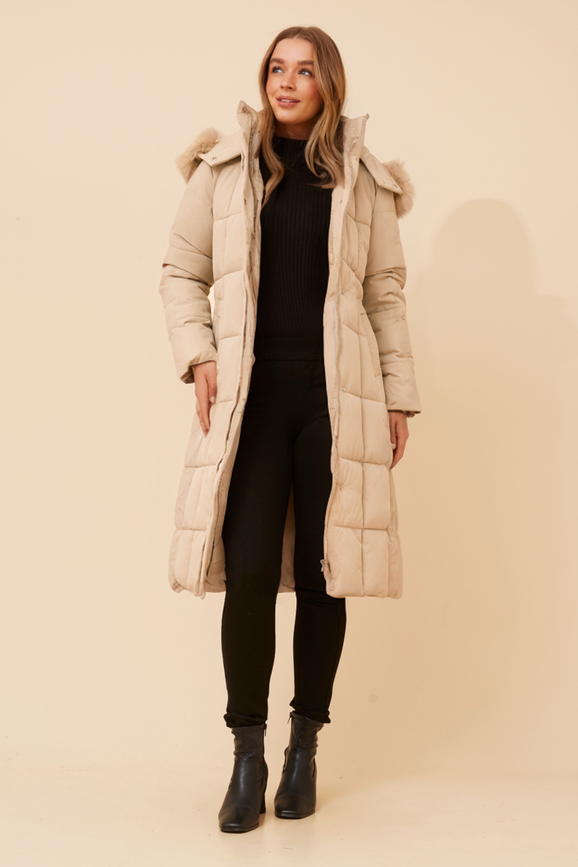 ELVERA SOLID PUFFER COAT