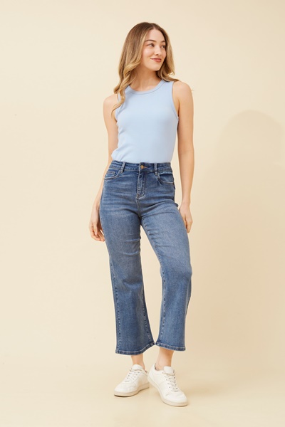 ELVIRA STRAIGHT LEG DENIM PANTS