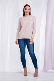 EMBELLISHED POLKA DOT JUMPER