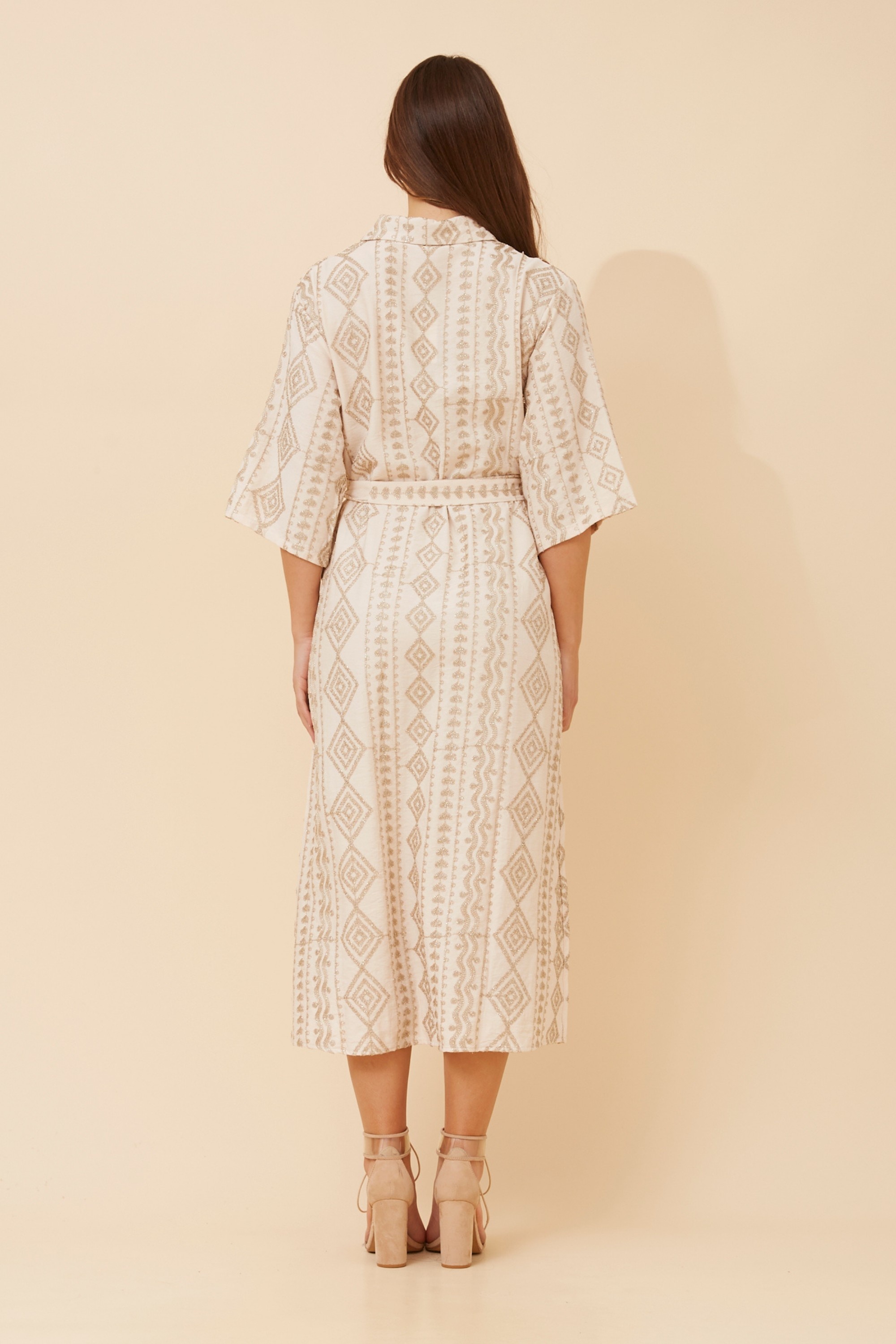 EMBERLYN EMBROIDERED SHIRT DRESS