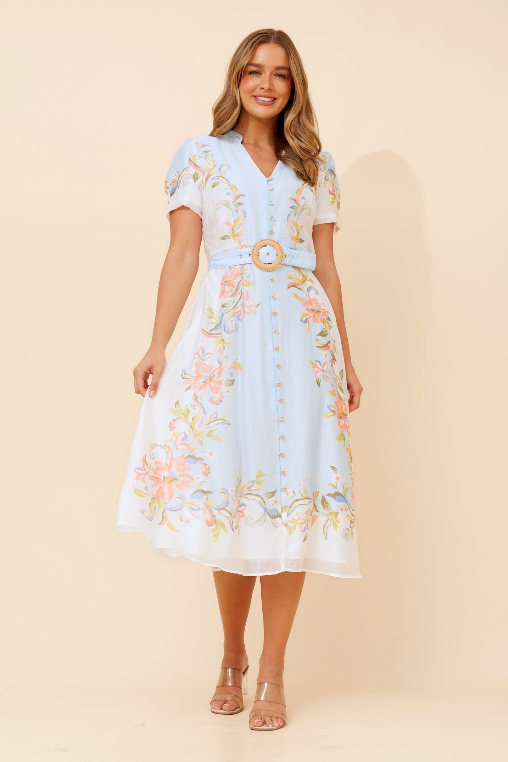 EMBRACE FLORAL MIDI DRESS