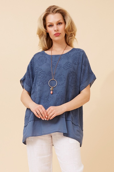 EMILIO EMBROIDERED TOP
