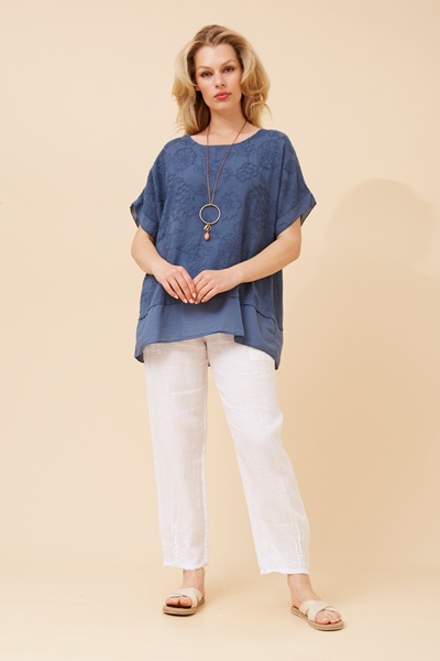 EMILIO EMBROIDERED TOP